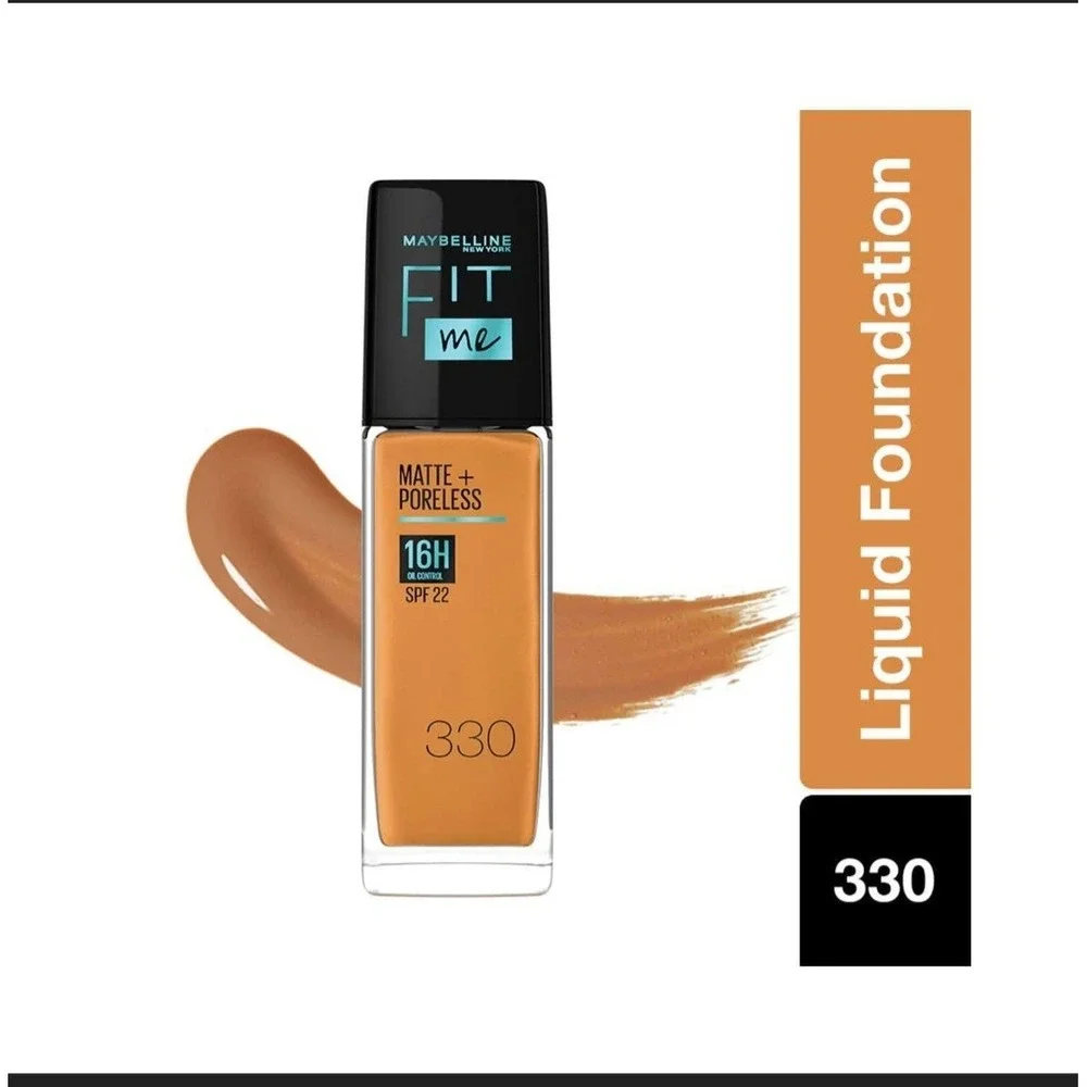 Maybelline FIT ME. 330. Toffee. Toffee Carmel. 3 Dewy Smooth.3 Matte Porless